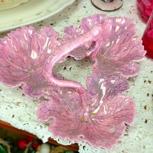 Pink Floral Ceramic Dish